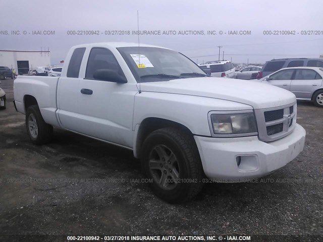 1D7CE3BK4AS151188 - 2010 DODGE DAKOTA SXT WHITE photo 1