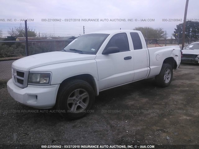 1D7CE3BK4AS151188 - 2010 DODGE DAKOTA SXT WHITE photo 2