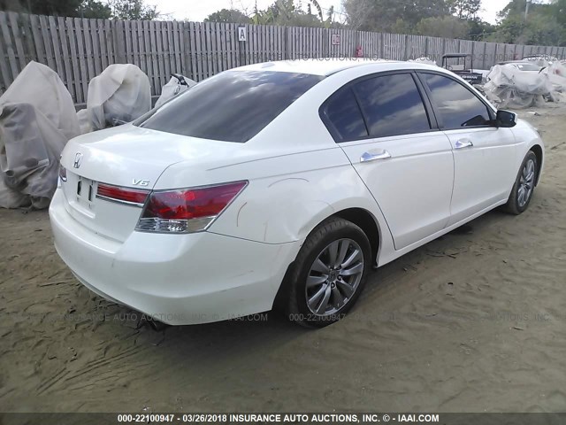 1HGCP3F84CA022056 - 2012 HONDA ACCORD EXL WHITE photo 4