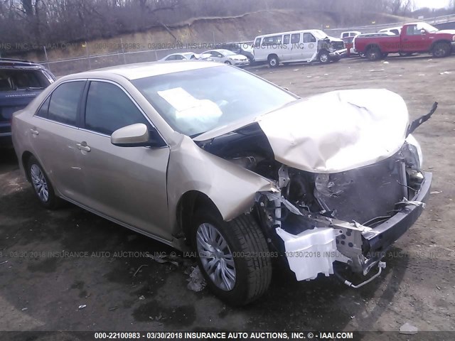 4T1BF1FK9CU122855 - 2012 TOYOTA CAMRY SE/LE/XLE GOLD photo 1
