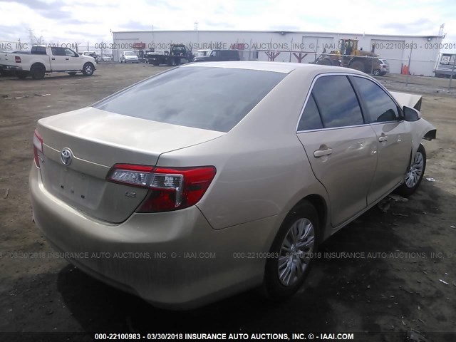4T1BF1FK9CU122855 - 2012 TOYOTA CAMRY SE/LE/XLE GOLD photo 4