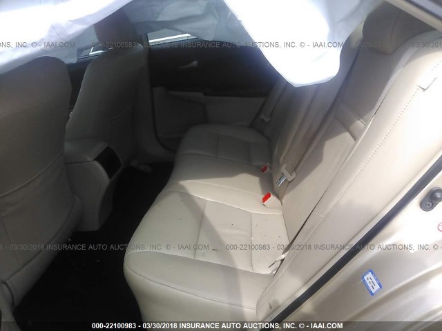 4T1BF1FK9CU122855 - 2012 TOYOTA CAMRY SE/LE/XLE GOLD photo 8