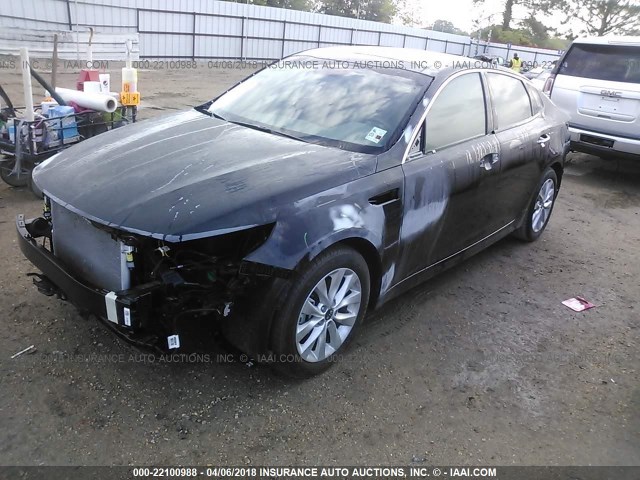 5XXGU4L37HG158278 - 2017 KIA OPTIMA EX BLACK photo 2