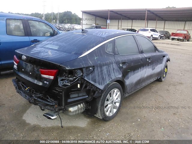 5XXGU4L37HG158278 - 2017 KIA OPTIMA EX BLACK photo 4