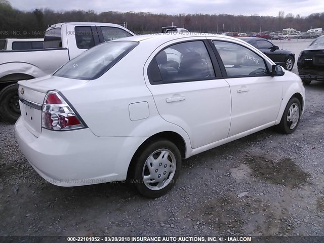 KL1TD56E99B660905 - 2009 CHEVROLET AVEO LS/LT 白色 照片 4