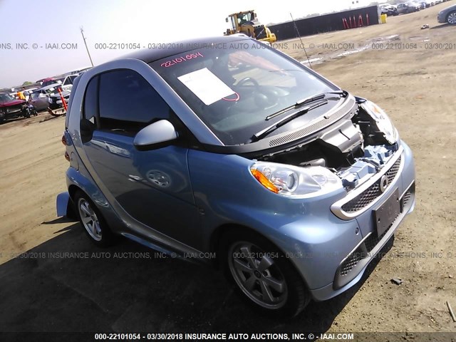 WMEEJ3BA2DK665374 - 2013 SMART FORTWO PURE/PASSION BLUE photo 1