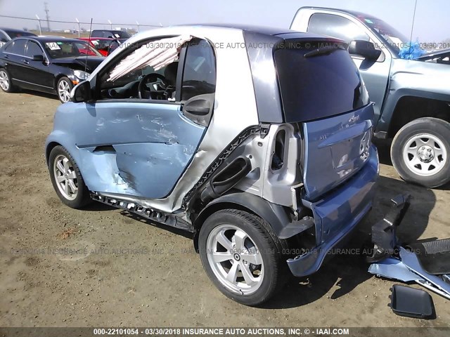 WMEEJ3BA2DK665374 - 2013 SMART FORTWO PURE/PASSION BLUE photo 3