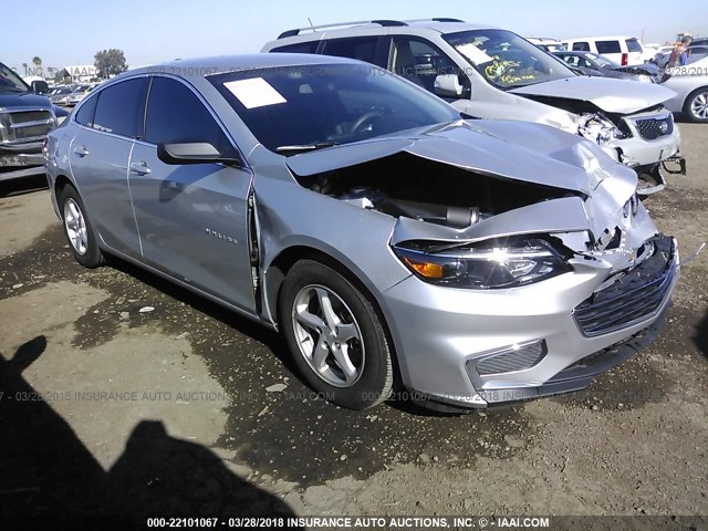 1G1ZB5ST0JF171683 - 2018 CHEVROLET MALIBU LS SILVER photo 1