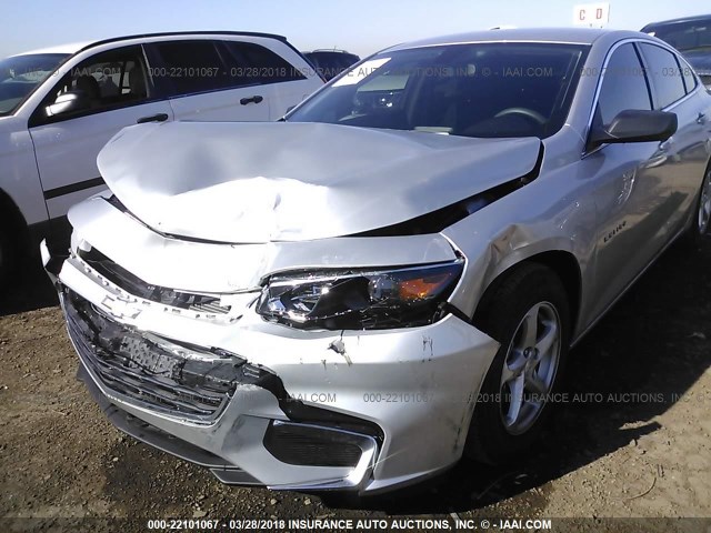 1G1ZB5ST0JF171683 - 2018 CHEVROLET MALIBU LS SILVER photo 6