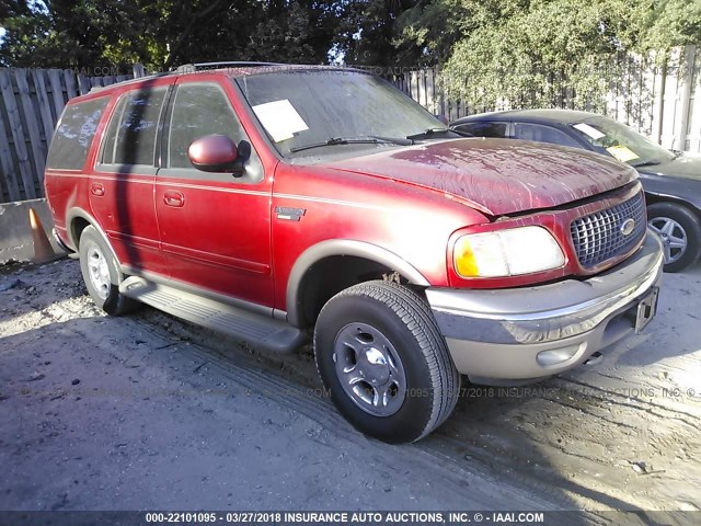 1FMPU18L01LA85277 - 2001 FORD EXPEDITION EDDIE BAUER RED photo 1