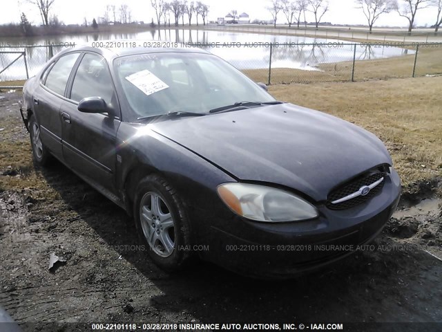 1FAFP56S41G279141 - 2001 FORD TAURUS SEL BLACK photo 1