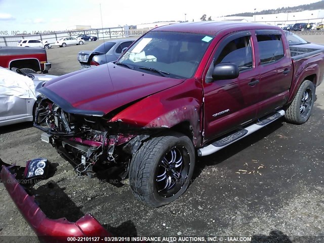 5TELU42N65Z116313 - 2005 TOYOTA TACOMA DOUBLE CAB 红色 照片 2
