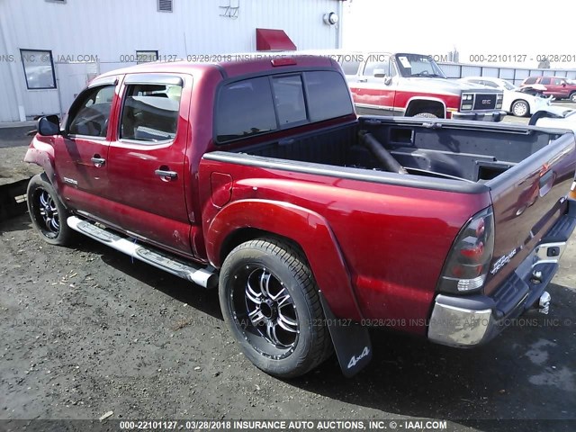 5TELU42N65Z116313 - 2005 TOYOTA TACOMA DOUBLE CAB 红色 照片 3