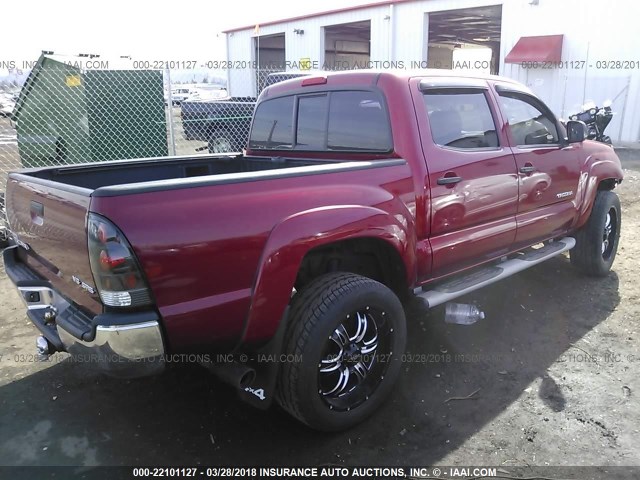 5TELU42N65Z116313 - 2005 TOYOTA TACOMA DOUBLE CAB 红色 照片 4