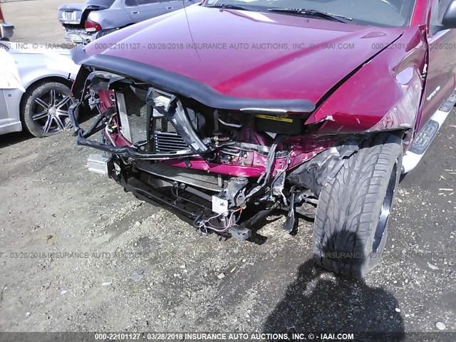 5TELU42N65Z116313 - 2005 TOYOTA TACOMA DOUBLE CAB 红色 照片 6