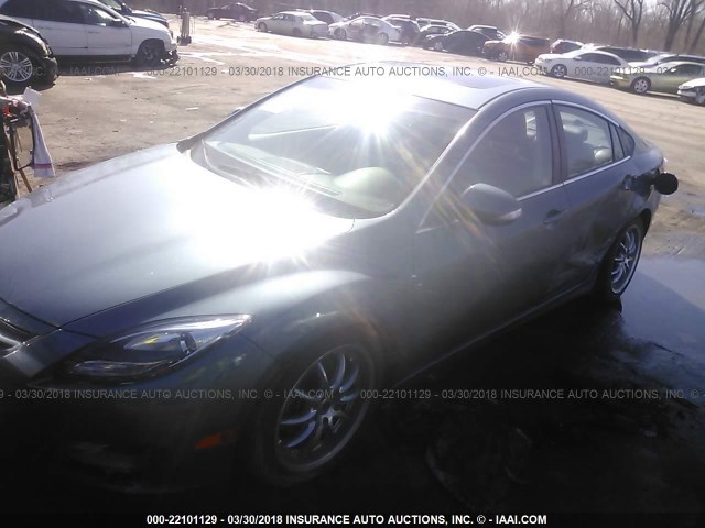 1YVHZ8CB2D5M03422 - 2013 MAZDA 6 GRAND TOURING BLUE photo 2