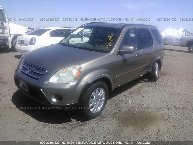 JHLRD78966C042996 - 2006 HONDA CR-V SE/EX TAN photo 2