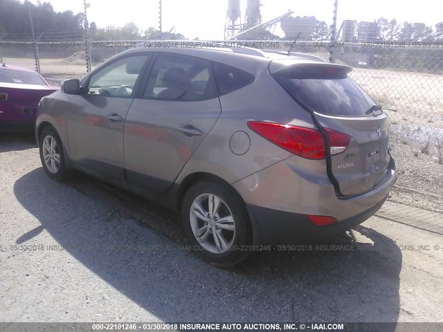 KM8JU3AC0DU726390 - 2013 HYUNDAI TUCSON GLS/LIMITED 棕色 照片 3