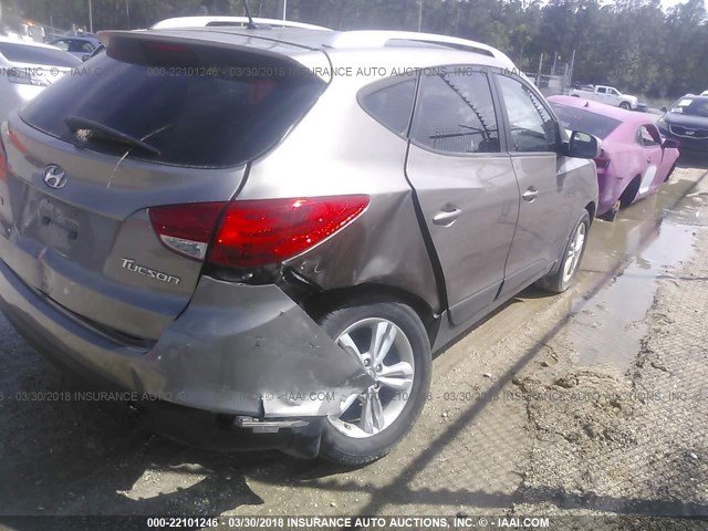 KM8JU3AC0DU726390 - 2013 HYUNDAI TUCSON GLS/LIMITED BROWN photo 4