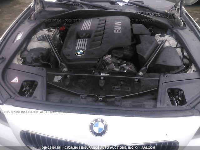 WBAFR1C52BC744629 - 2011 BMW 528 I WHITE photo 10