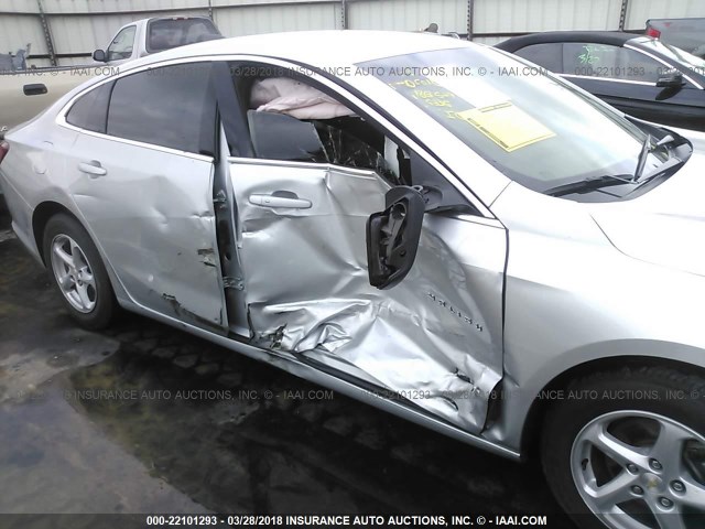 1G1ZB5ST4GF284223 - 2016 CHEVROLET MALIBU LS SILVER photo 6