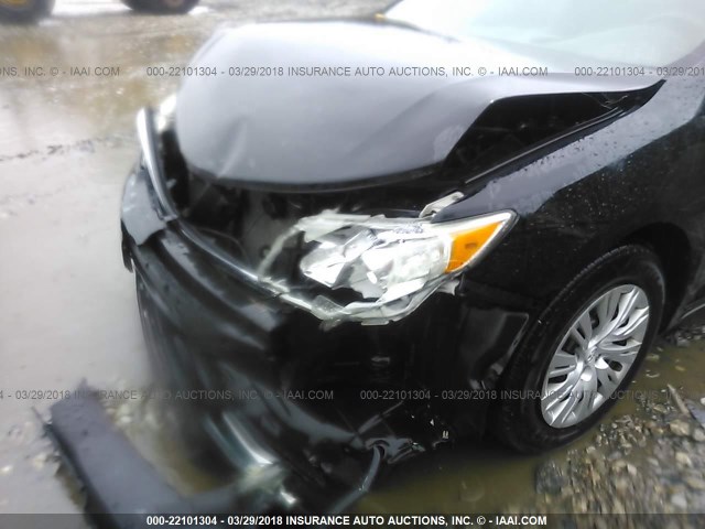 4T1BF1FKXCU045185 - 2012 TOYOTA CAMRY SE/LE/XLE BLACK photo 6