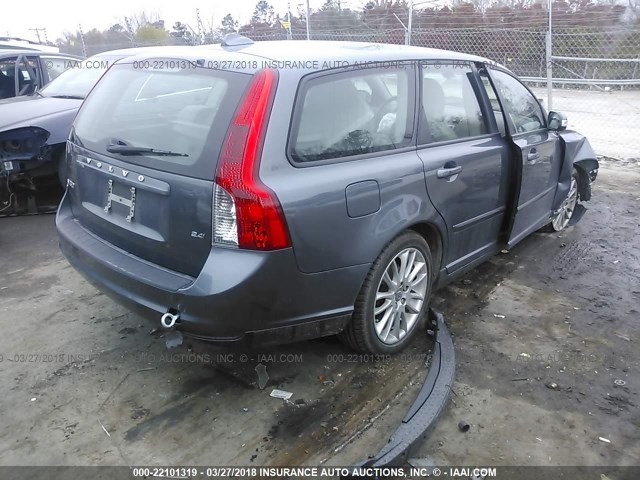 YV1382MW3A2527966 - 2010 VOLVO V50 2.4I GRAY photo 4