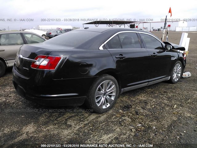 1FAHP2FW7BG136602 - 2011 FORD TAURUS LIMITED BLACK photo 4