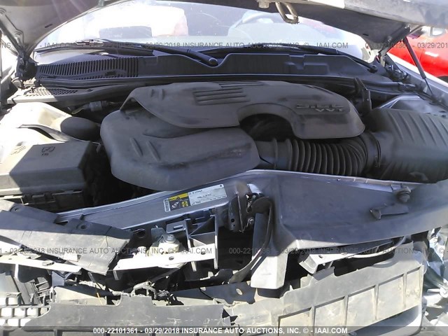 2C3CDYAG3EH214676 - 2014 DODGE CHALLENGER SXT GRAY photo 10