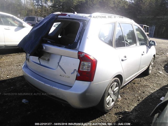 KNAFG526077101364 - 2007 KIA RONDO LX/EX SILVER photo 4