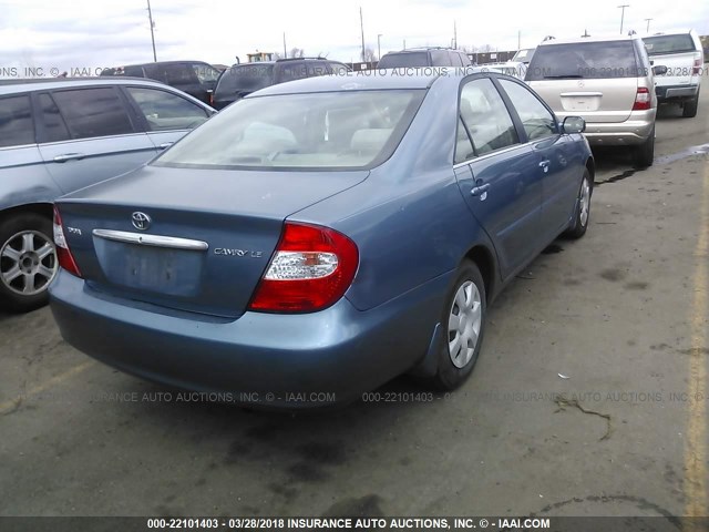 4T1BE30K04U914837 - 2004 TOYOTA CAMRY LE/XLE/SE 蓝色 照片 4