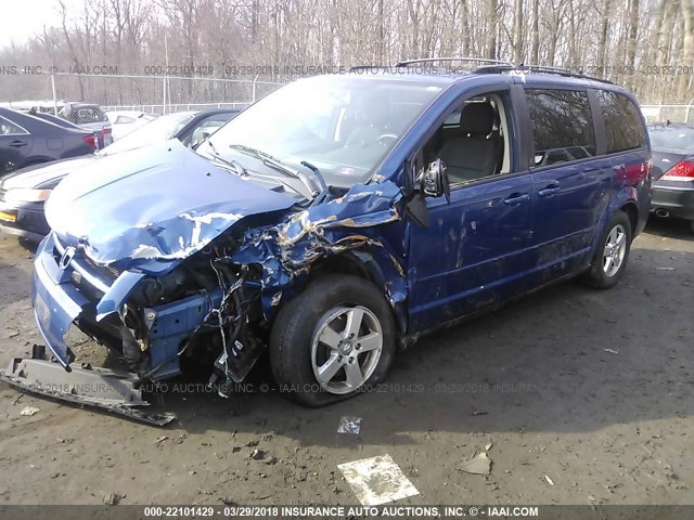 2D4RN3D16AR488829 - 2010 DODGE GRAND CARAVAN HERO BLUE photo 2