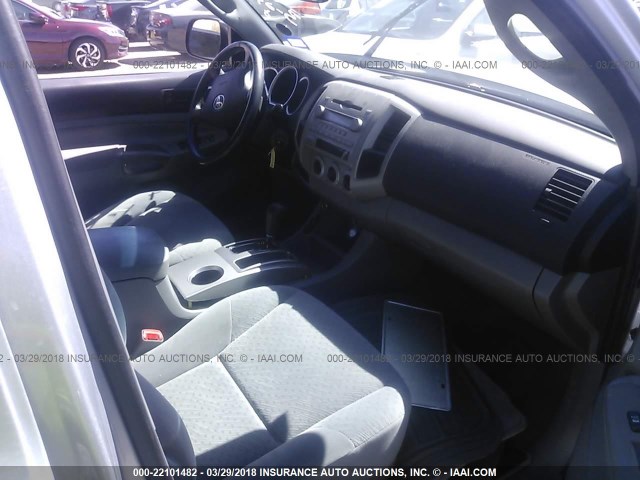 5TEJU62N25Z078453 - 2005 TOYOTA TACOMA DOUBLE CAB PRERUNNER GRAY photo 5