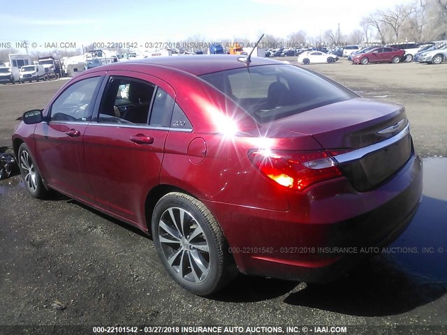 1C3CCBCG2DN526183 - 2013 CHRYSLER 200 LIMITED RED photo 3