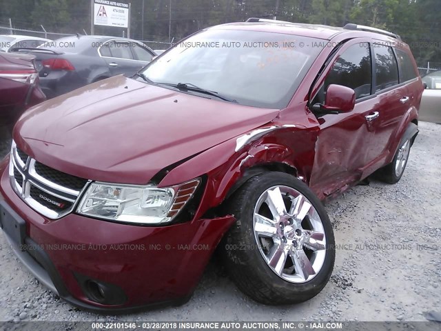 3C4PDCDGXDT626966 - 2013 DODGE JOURNEY CREW RED photo 2