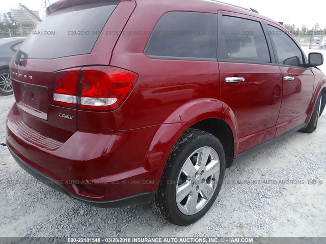 3C4PDCDGXDT626966 - 2013 DODGE JOURNEY CREW RED photo 4