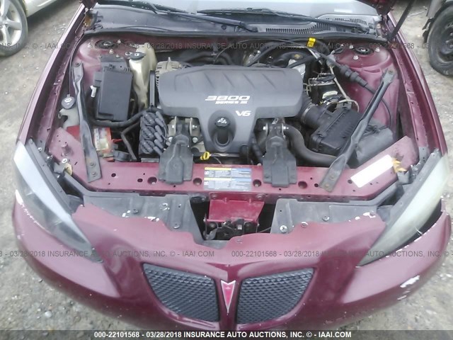 2G2WS522851190100 - 2005 PONTIAC GRAND PRIX GT Kastanienbraun Foto 10