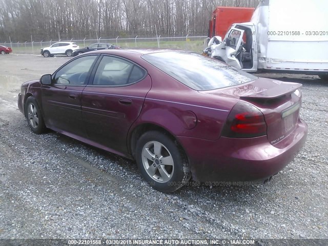 2G2WS522851190100 - 2005 PONTIAC GRAND PRIX GT MAROON photo 3