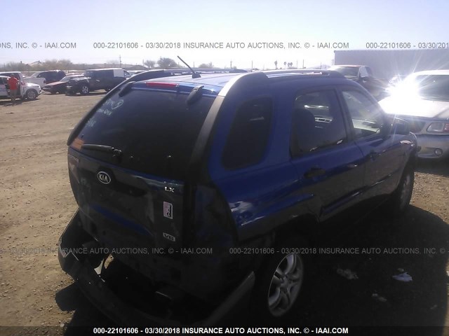 KNDJF723867238827 - 2006 KIA NEW SPORTAGE  BLUE photo 4