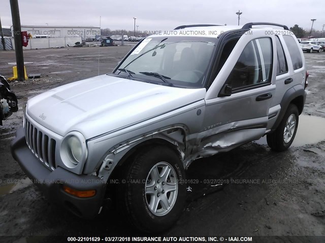 1J4GL48K64W161047 - 2004 JEEP LIBERTY SPORT 银色 照片 2