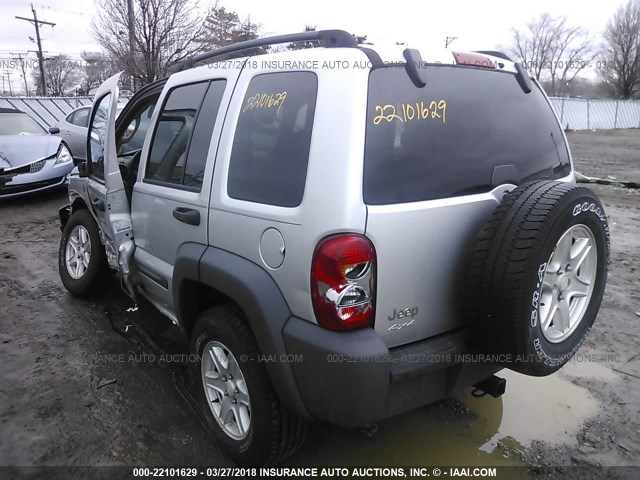 1J4GL48K64W161047 - 2004 JEEP LIBERTY SPORT SILVER photo 3