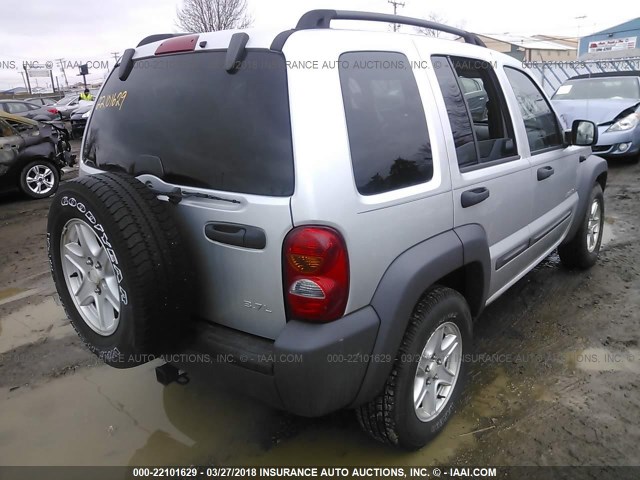 1J4GL48K64W161047 - 2004 JEEP LIBERTY SPORT 银色 照片 4