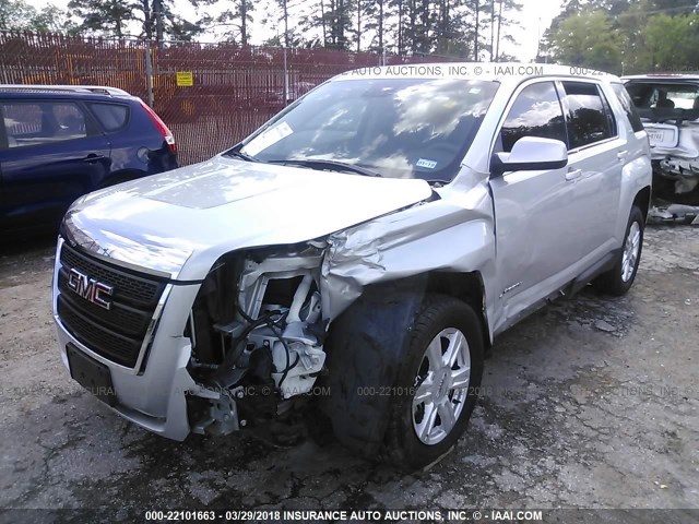 2GKALMEK8F6299917 - 2015 GMC TERRAIN SLE SILVER photo 2