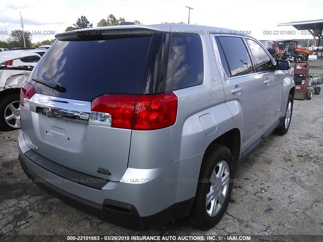 2GKALMEK8F6299917 - 2015 GMC TERRAIN SLE SILVER photo 4