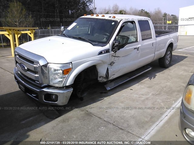 1FT8W3BT9CEB27721 - 2012 FORD F350 SUPER DUTY WHITE photo 2