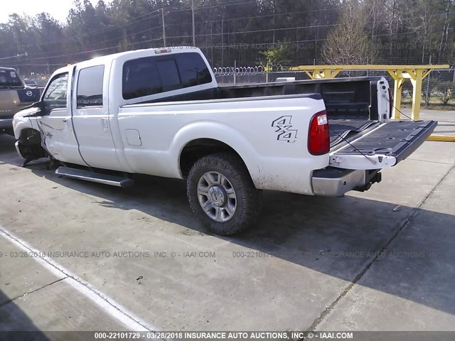 1FT8W3BT9CEB27721 - 2012 FORD F350 SUPER DUTY WHITE photo 3