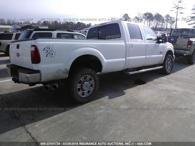 1FT8W3BT9CEB27721 - 2012 FORD F350 SUPER DUTY WHITE photo 4