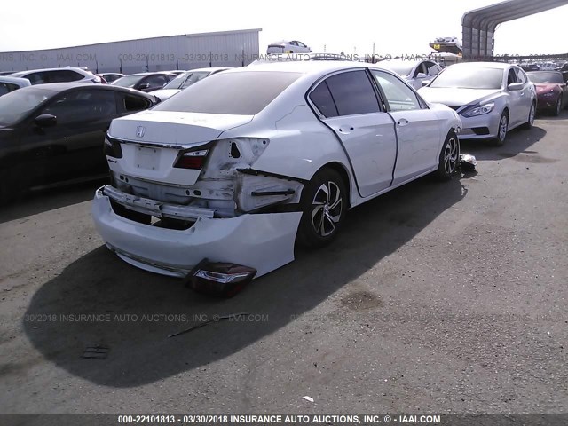 1HGCR2F32GA045477 - 2016 HONDA ACCORD LX WHITE photo 4