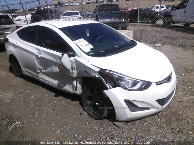 5NPDH4AE6EH482284 - 2014 HYUNDAI ELANTRA SE/SPORT/LIMITED WHITE photo 1