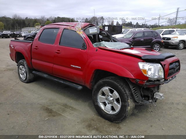 5TEJU62N68Z587188 - 2008 TOYOTA TACOMA DOUBLE CAB PRERUNNER RED photo 1